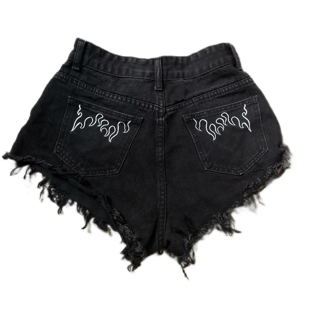 Flame Denim Shorts